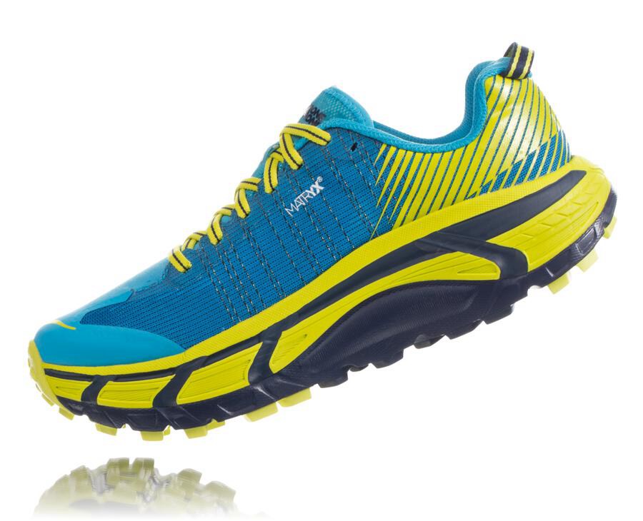 Hoka One One トレイルシューズ メンズ 青/緑 - EVO マファテ2 - BU4728561